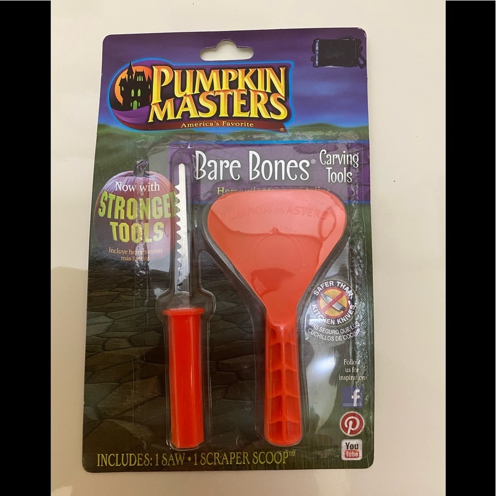 🔵4/$20 Pumpkin Masters Bare Bone Carving Tools 2pc NIP